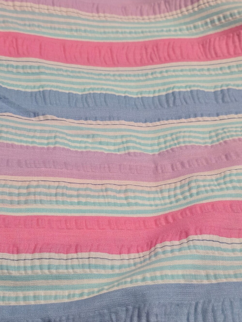 Vintage | Pastel Seersucker Fabric